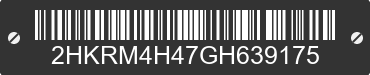 2016 HONDA CR-V 2HKRM4H47GH639175 VIN decoded