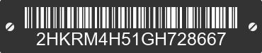 2016 HONDA CR-V 2HKRM4H51GH728667 VIN decoded