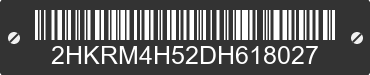 2013 HONDA CR-V 2HKRM4H52DH618027 VIN decoded