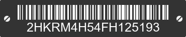 2015 HONDA CR-V 2HKRM4H54FH125193 VIN decoded