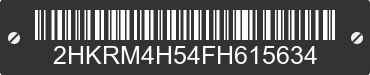2015 HONDA CR-V 2HKRM4H54FH615634 VIN decoded
