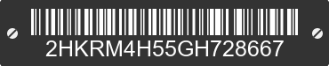 2016 HONDA CR-V 2HKRM4H55GH728667 VIN decoded