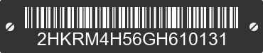 2016 HONDA CR-V 2HKRM4H56GH610131 VIN decoded