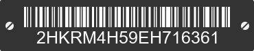 2014 HONDA CR-V 2HKRM4H59EH716361 VIN decoded