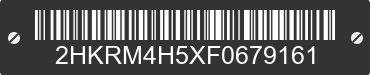 2015 HONDA CR-V 2HKRM4H5XF0679161 VIN decoded