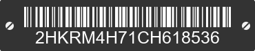 2012 HONDA CR-V 2HKRM4H71CH618536 VIN decoded