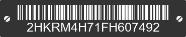 2015 HONDA CR-V 2HKRM4H71FH607492 VIN decoded