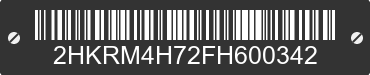 2015 HONDA CR-V 2HKRM4H72FH600342 VIN decoded