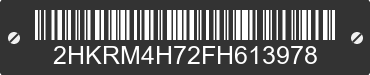 2015 HONDA CR-V 2HKRM4H72FH613978 VIN decoded