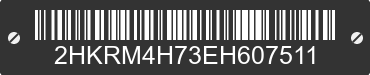 2014 HONDA CR-V 2HKRM4H73EH607511 VIN decoded