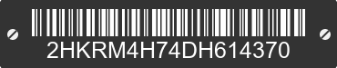 2013 HONDA CR-V 2HKRM4H74DH614370 VIN decoded