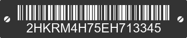 2014 HONDA CR-V 2HKRM4H75EH713345 VIN decoded