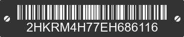 2014 HONDA CR-V 2HKRM4H77EH686116 VIN decoded