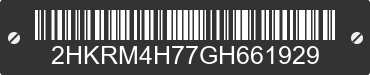 2016 HONDA CR-V 2HKRM4H77GH661929 VIN decoded