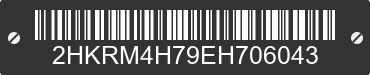 2014 HONDA CR-V 2HKRM4H79EH706043 VIN decoded
