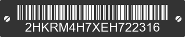 2014 HONDA CR-V 2HKRM4H7XEH722316 VIN decoded