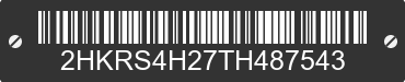 2026 HONDA CR-V 2HKRS4H27TH487543 VIN decoded