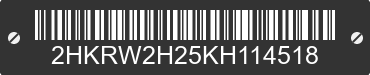 2019 HONDA CR-V 2HKRW2H25KH114518 VIN decoded