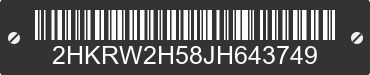 2018 HONDA CR-V 2HKRW2H58JH643749 VIN decoded