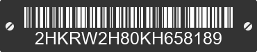 2019 HONDA CR-V 2HKRW2H80KH658189 VIN decoded