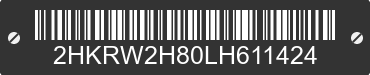 2020 HONDA CR-V 2HKRW2H80LH611424 VIN decoded