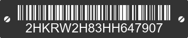 2017 HONDA CR-V 2HKRW2H83HH647907 VIN decoded
