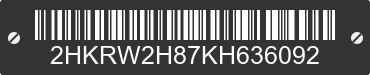 2019 HONDA CR-V 2HKRW2H87KH636092 VIN decoded