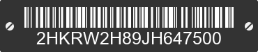 2018 HONDA CR-V 2HKRW2H89JH647500 VIN decoded