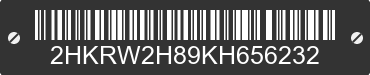 2019 HONDA CR-V 2HKRW2H89KH656232 VIN decoded