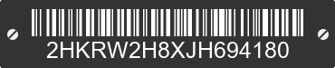 2018 HONDA CR-V 2HKRW2H8XJH694180 VIN decoded