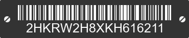 2019 HONDA CR-V 2HKRW2H8XKH616211 VIN decoded