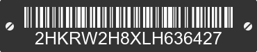 2020 HONDA CR-V 2HKRW2H8XLH636427 VIN decoded