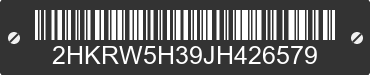 2018 HONDA CR-V 2HKRW5H39JH426579 VIN decoded