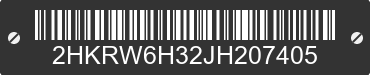 2018 HONDA CR-V 2HKRW6H32JH207405 VIN decoded