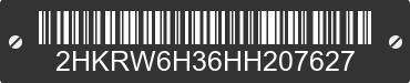 2017 HONDA CR-V 2HKRW6H36HH207627 VIN decoded