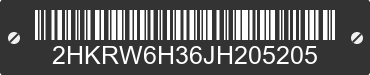 2018 HONDA CR-V 2HKRW6H36JH205205 VIN decoded