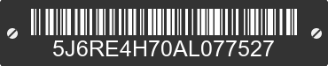 2010 HONDA CR-V 5J6RE4H70AL077527 VIN decoded