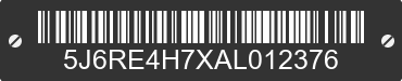 2010 HONDA CR-V 5J6RE4H7XAL012376 VIN decoded