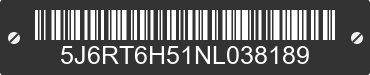 2022 HONDA CR-V 5J6RT6H51NL038189 VIN decoded