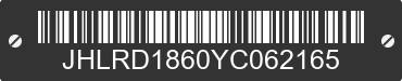 2000 HONDA CR-V JHLRD1860YC062165 VIN decoded