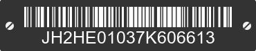 2007 HONDA CRF80F JH2HE01037K606613 VIN decoded