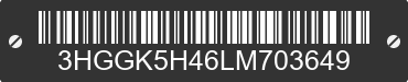 2020 HONDA Fit 3HGGK5H46LM703649 VIN decoded