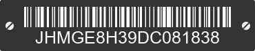 2013 HONDA Fit JHMGE8H39DC081838 VIN decoded