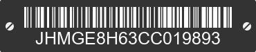 2012 HONDA Fit JHMGE8H63CC019893 VIN decoded