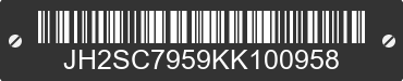 2019 HONDA GL1800 (Goldwing) JH2SC7959KK100958 VIN decoded