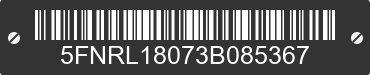 2003 HONDA Odyssey 5FNRL18073B085367 VIN decoded
