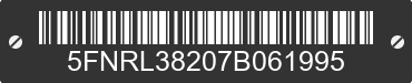 2007 HONDA Odyssey 5FNRL38207B061995 VIN decoded