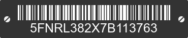 2007 HONDA Odyssey 5FNRL382X7B113763 VIN decoded