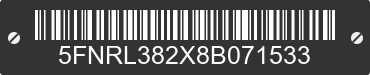 2008 HONDA Odyssey 5FNRL382X8B071533 VIN decoded