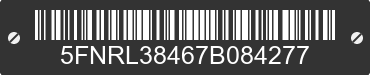 2007 HONDA Odyssey 5FNRL38467B084277 VIN decoded